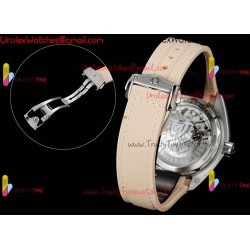 Omega·Ocean Universe TVSF 43.5MM Beige Dial Ceramic Bezel Beige Rubber Strap Movement 8900