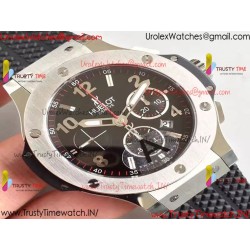 Hublot Big Bang 44mm Black Dial SS Black Rubber Strap Movement 4100