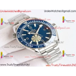 PLANET OCEAN 43.5MM BLUE CERAMIC BEZEL SS SCF 1:1 BEST EDITION BLUE DIAL ON SS BRACELET A8900