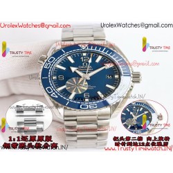 PLANET OCEAN 43.5MM BLUE CERAMIC BEZEL SS SCF 1:1 BEST EDITION BLUE DIAL ON SS BRACELET A8900