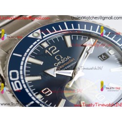 PLANET OCEAN 43.5MM BLUE CERAMIC BEZEL SS SCF 1:1 BEST EDITION BLUE DIAL ON SS BRACELET A8900