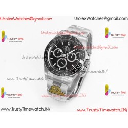 Daytona Black Ceramic Panda 126500 GF Black Dial SS 904L Strap Movement 4131