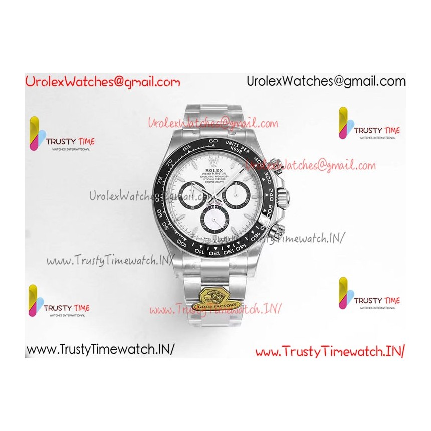 Daytona Black Ceramic Panda 126500 GF White Dial SS 904L Strap Movement 4131
