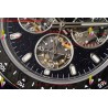 DAYTONA DIW SS/PVD CARBON BEZEL ADGF BEST EDITION BLACK SKELETON DIAL ON BLACK LEATHER STRAP SA4130