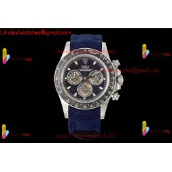 DAYTONA DIW SS/PVD CARBON BEZEL ADGF BEST EDITION BLACK SKELETON DIAL ON BLACK LEATHER STRAP SA4130