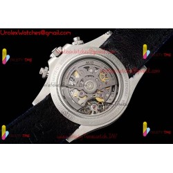 DAYTONA DIW SS/PVD CARBON BEZEL ADGF BEST EDITION BLACK SKELETON DIAL ON BLACK LEATHER STRAP SA4130