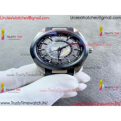 AQUA TERRA 150M 43MM 24 BLACK CERAMIC BEZEL N1F 1:1 BEST EDITION GRAY DIAL ON SS BRACELET A8938 (FREE RUBBER STRAPS)