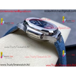 Patek Philippe Nautilus 59801A 3KF 40MM Blue Dial SS Blue Cloth Strap Caliber CH28-520