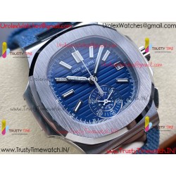 Patek Philippe Nautilus 59801A 3KF 40MM Blue Dial SS Blue Cloth Strap Caliber CH28-520