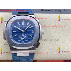 Patek Philippe Nautilus 59801A 3KF 40MM Blue Dial SS Blue Cloth Strap Caliber CH28-520