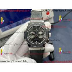 Hublot Big Bang 44mm Grey Dial SS Grey Leather Strap Dial 7750