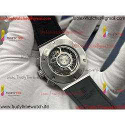 Hublot Big Bang 44mm Grey Dial SS Grey Leather Strap Dial 7750