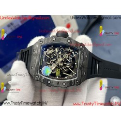 RM35-02 ZF 49MM Black Dial Black Carbon Fiber Case Black Rubber Strap Calibre RMAL1