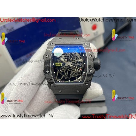 RM35-02 ZF 49MM Black Dial Black Carbon Fiber Case Black Rubber Strap Calibre RMAL1