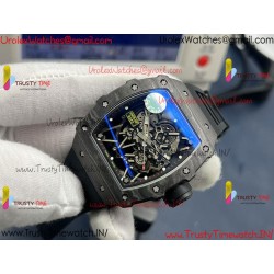 RM35-02 ZF 49MM Black Dial Black Carbon Fiber Case Black Rubber Strap Calibre RMAL1