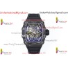RM35-02 ZF 49MM Black Skeleton Dial Black Carbon Fiber Case Black Rubber Strap Calibre RMAL1