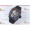 RM35-02 ZF 49MM Black Skeleton Dial Black Carbon Fiber Case Black Rubber Strap Calibre RMAL1
