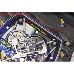 RM35-02 ZF 49MM Black Skeleton Dial Black Carbon Fiber Case Black Rubber Strap Calibre RMAL1