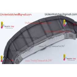 RM35-02 ZF 49MM Black Skeleton Dial Black Carbon Fiber Case Black Rubber Strap Calibre RMAL1