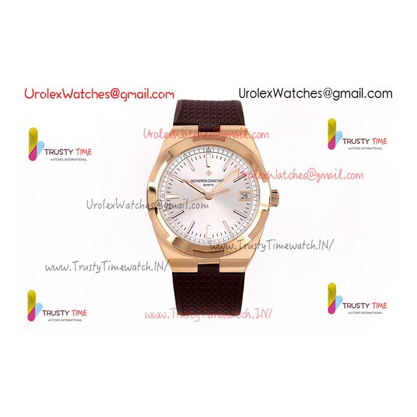 Vacheron Constantin Overseas 4500V RG/SS White Dial Brown Rubber Strap Caliber 5100 Vacheron Constantin Overseas 4500V RG/SS White Dial Brown Rubber Strap Caliber 5100