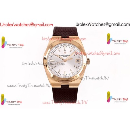Vacheron Constantin Overseas 4500V RG/SS White Dial Brown Rubber Strap Caliber 5100