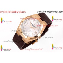 Vacheron Constantin Overseas 4500V RG/SS White Dial Brown Rubber Strap Caliber 5100