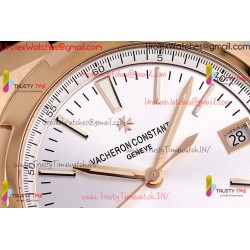 Vacheron Constantin Overseas 4500V RG/SS White Dial Brown Rubber Strap Caliber 5100