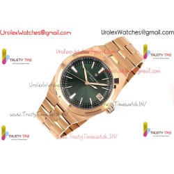 Vacheron Constantin Overseas 4500V PPF RG/SS Green Dial Rose Gold Strap Caliber 5100