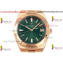 Vacheron Constantin Overseas 4500V PPF RG/SS Green Dial Rose Gold Strap Caliber 5100