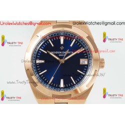 Vacheron Constantin Overseas 4500V PPF RG/SS Blue Dial Rose Gold Bracelet Caliber 5100