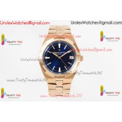 Vacheron Constantin Overseas 4500V PPF RG/SS Blue Dial Rose Gold Bracelet Caliber 5100