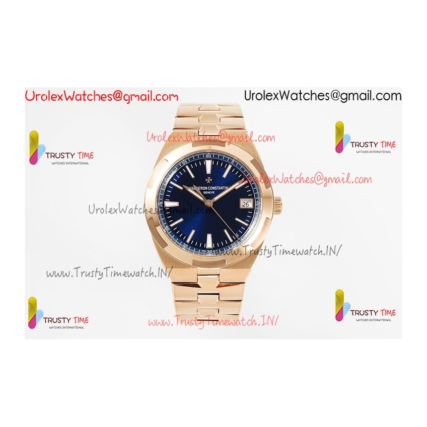 Vacheron Constantin Overseas 4500V PPF RG/SS Blue Dial Rose Gold Bracelet Caliber 5100 Vacheron Constantin Overseas 4500V PPF RG/SS Blue Dial Rose Gold Bracelet Caliber 5100