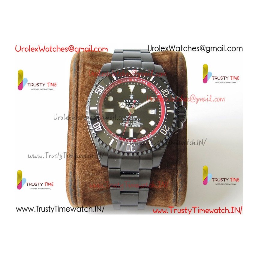 Rolex Submariner VRF 44MM Black Dial SS Black Stainless Steel Strap Caliber 2836