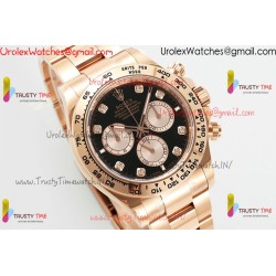 ROLDYT0607B - Daytona 126505 RG/RG Blk/Dia 904L APSF SH4131