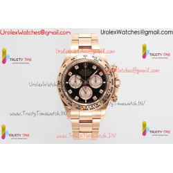 ROLDYT0607B - Daytona 126505 RG/RG Blk/Dia 904L APSF SH4131