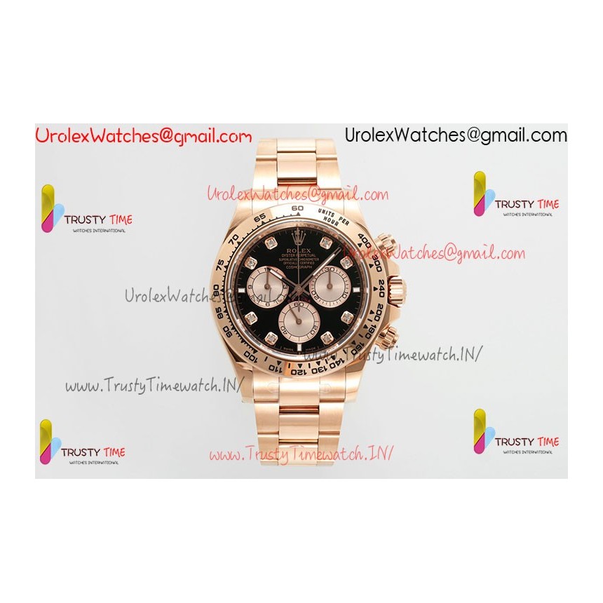 ROLDYT0607B - Daytona 126505 RG/RG Blk/Dia 904L APSF SH4131 ROLDYT0607B - Daytona 126505 RG/RG Blk/Dia 904L APSF SH4131