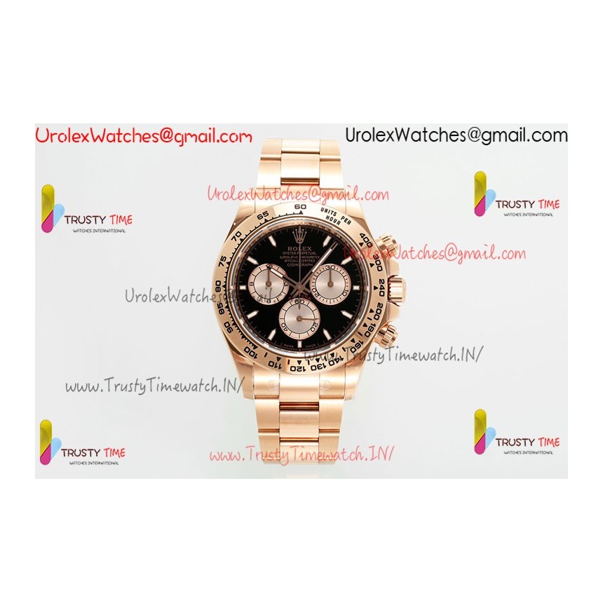 ROLDYT0607C - DAYTONA 126505 RG/RG BLK/DIA 904L APSF SH4131 ROLDYT0607C - DAYTONA 126505 RG/RG BLK/DIA 904L APSF SH4131