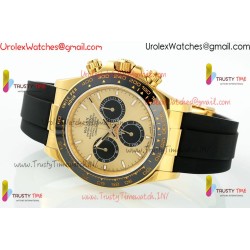 Daytona 126518 APSF 1:1 YG/SS gold dial with black rubber Oysterflex SH4131