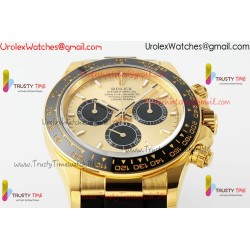 Daytona 126518 APSF 1:1 YG/SS gold dial with black rubber Oysterflex SH4131