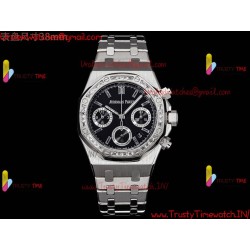 Royal Oak 38mm Black Dial Diamonds/SS 316L Strap Caliber 7750