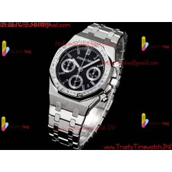 Royal Oak 38mm Black Dial Diamonds/SS 316L Strap Caliber 7750