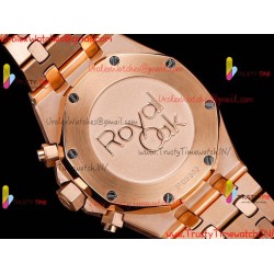 ROYAL OAK 38MM WHITE DIAL RG/SS RG/316L STRAP CALIBER 7750
