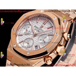 ROYAL OAK 38MM WHITE DIAL RG/SS RG/316L STRAP CALIBER 7750