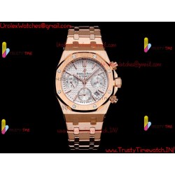 ROYAL OAK 38MM WHITE DIAL RG/SS RG/316L STRAP CALIBER 7750