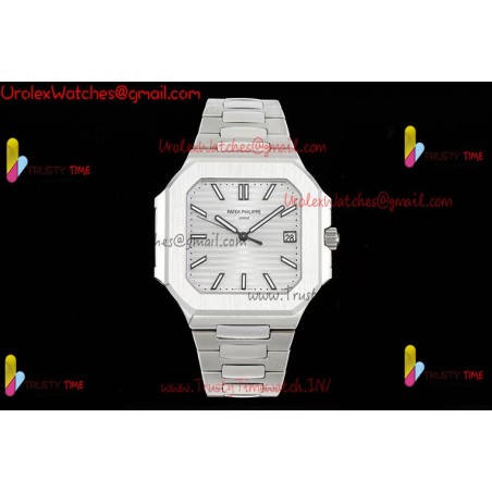 Patek Philippe Nautilus Cubitus 5821 GRF 45MM White Dial SS 316L Strap Caliber 26-330