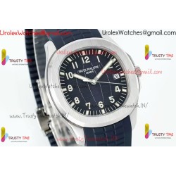 Aquanaut 5168G 42mm Gain Weight SS DDF 1:1 Best Edition Blue Dial On Blue Rubber Strap Super Clone DD330