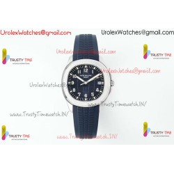 Aquanaut 5168G 42mm Gain Weight SS DDF 1:1 Best Edition Blue Dial On Blue Rubber Strap Super Clone DD330
