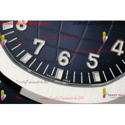 Aquanaut 5168G 42mm Gain Weight SS DDF 1:1 Best Edition Blue Dial On Blue Rubber Strap Super Clone DD330