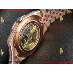 ROLEX Land-Dweller 40mm RS/Diamond White Dial Rose Gold Strap Caliber 7135Gold Strap Caliber 7135