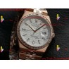 ROLEX Land-Dweller 40mm RS/Diamond White Dial Rose Gold Strap Caliber 7135Gold Strap Caliber 7135